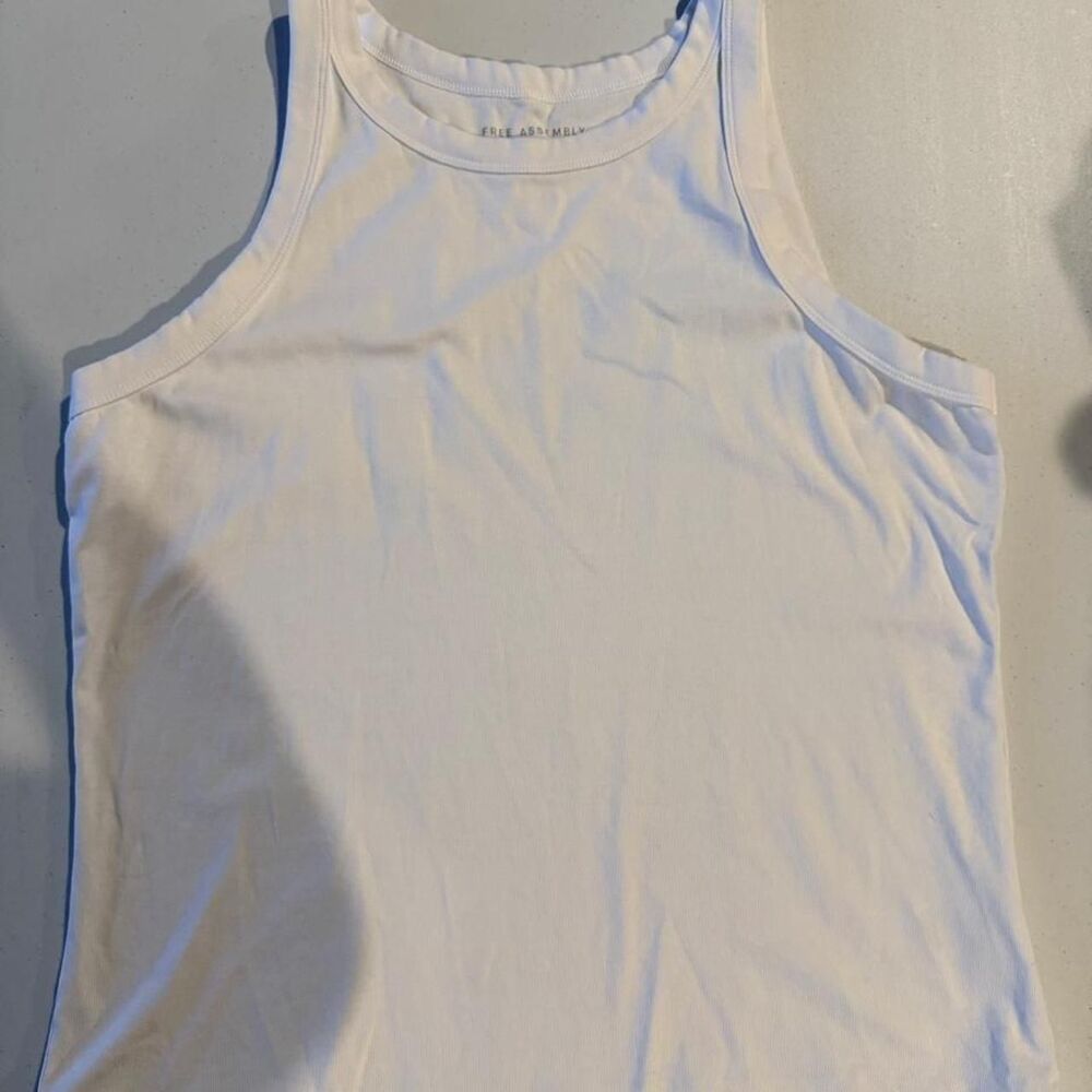 Free-assembly Women's White and Blue Vest
